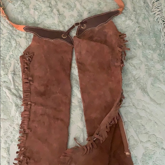 Other - Small women’s buckskin chaps.Halloween!
